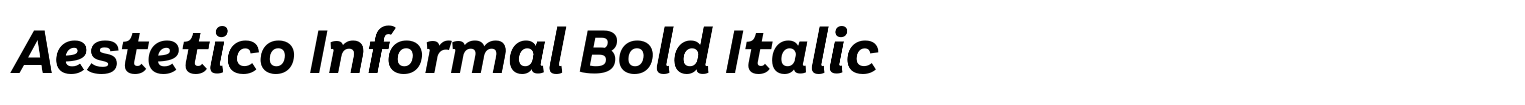 Aestetico Informal Bold Italic